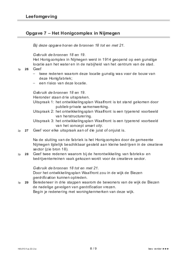 Opgaven examen HAVO aardrijkskunde 2022, tijdvak 2. Pagina 8