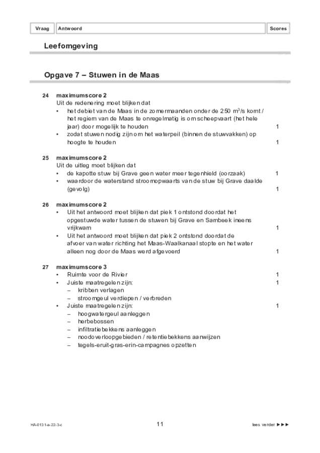 Correctievoorschrift examen HAVO aardrijkskunde 2022, tijdvak 3. Pagina 11