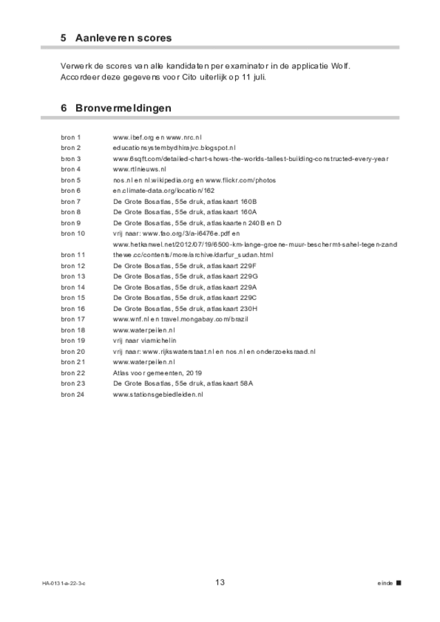 Correctievoorschrift examen HAVO aardrijkskunde 2022, tijdvak 3. Pagina 13