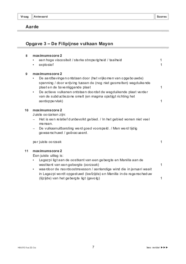 Correctievoorschrift examen HAVO aardrijkskunde 2022, tijdvak 3. Pagina 7