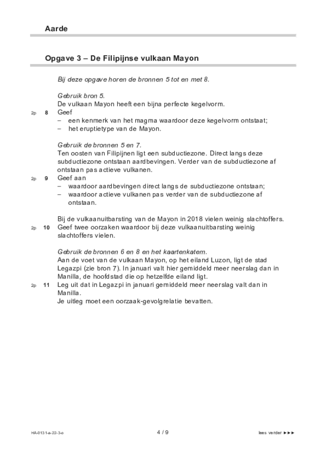 Opgaven examen HAVO aardrijkskunde 2022, tijdvak 3. Pagina 4