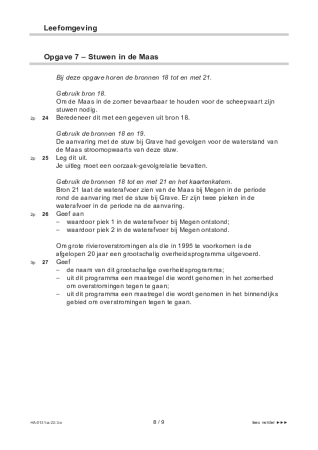 Opgaven examen HAVO aardrijkskunde 2022, tijdvak 3. Pagina 8