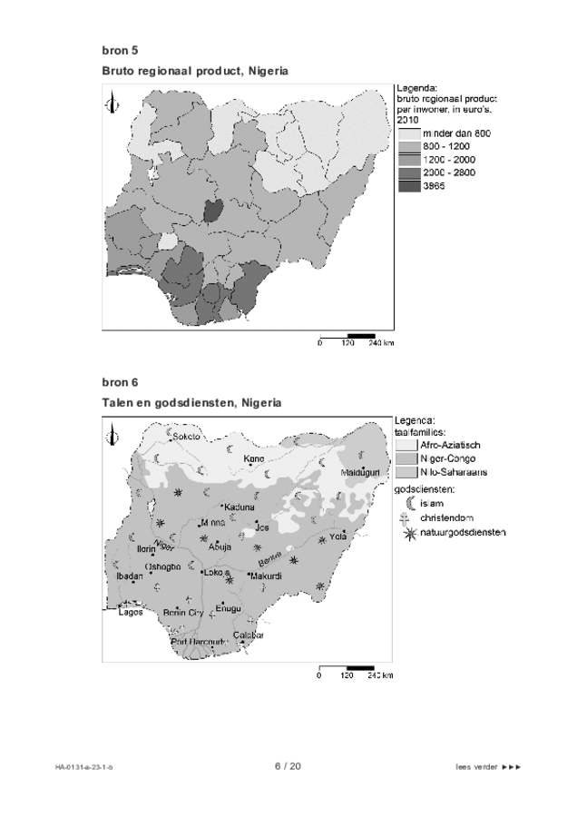 Bijlage examen HAVO aardrijkskunde 2023, tijdvak 1. Pagina 6