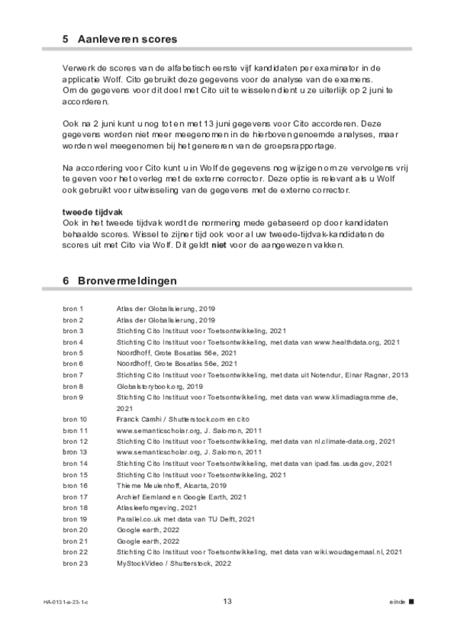 Correctievoorschrift examen HAVO aardrijkskunde 2023, tijdvak 1. Pagina 13