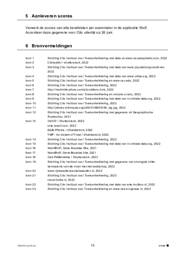 Correctievoorschrift examen HAVO aardrijkskunde 2023, tijdvak 2. Pagina 13