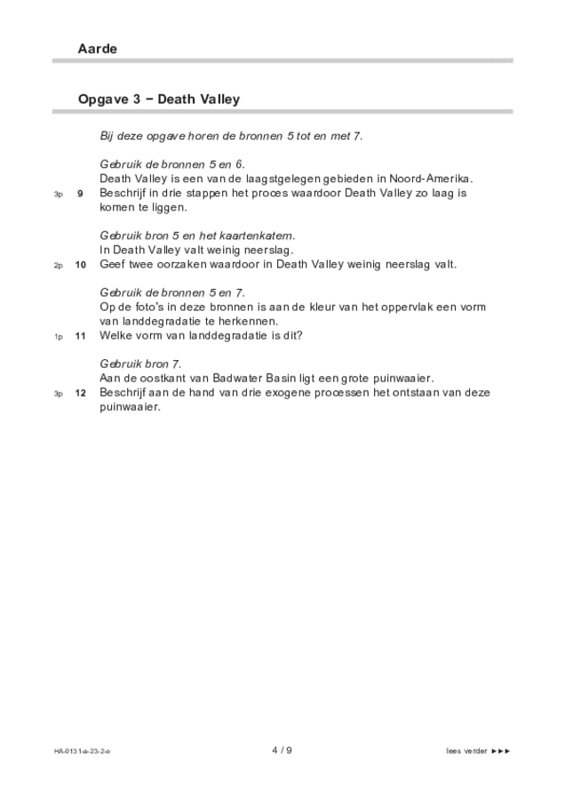 Opgaven examen HAVO aardrijkskunde 2023, tijdvak 2. Pagina 4