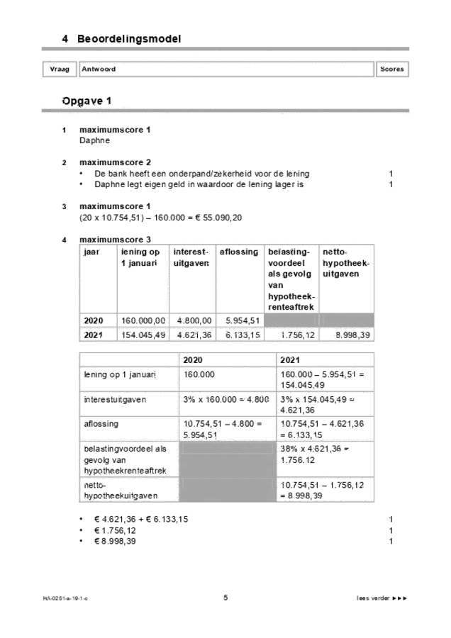 Correctievoorschrift examen HAVO management & organisatie 2019, tijdvak 1. Pagina 5