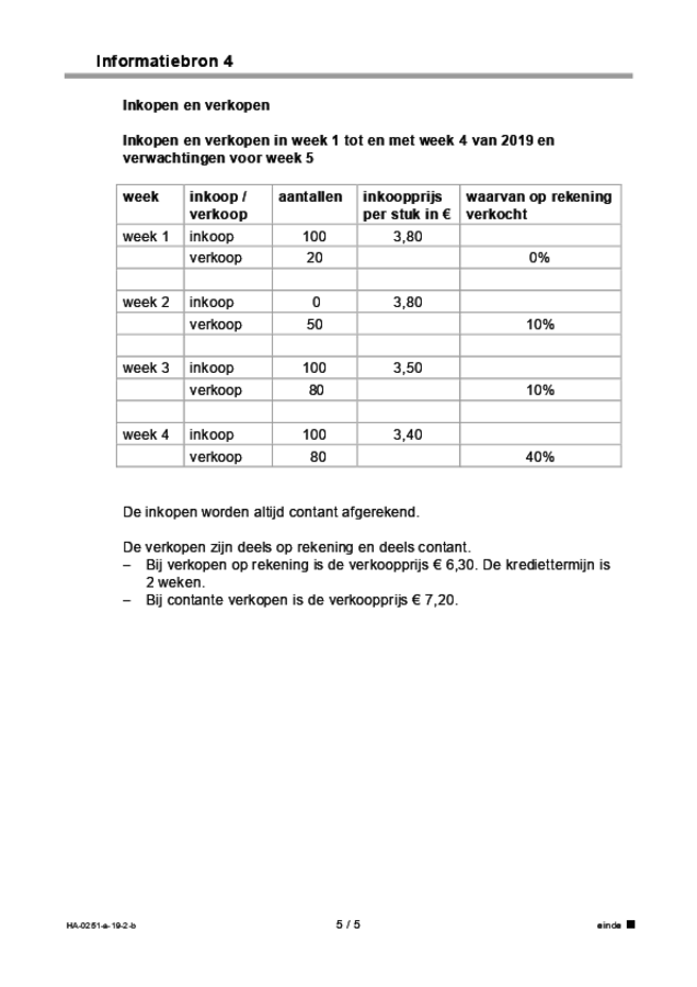 Bijlage examen HAVO management & organisatie 2019, tijdvak 2. Pagina 5