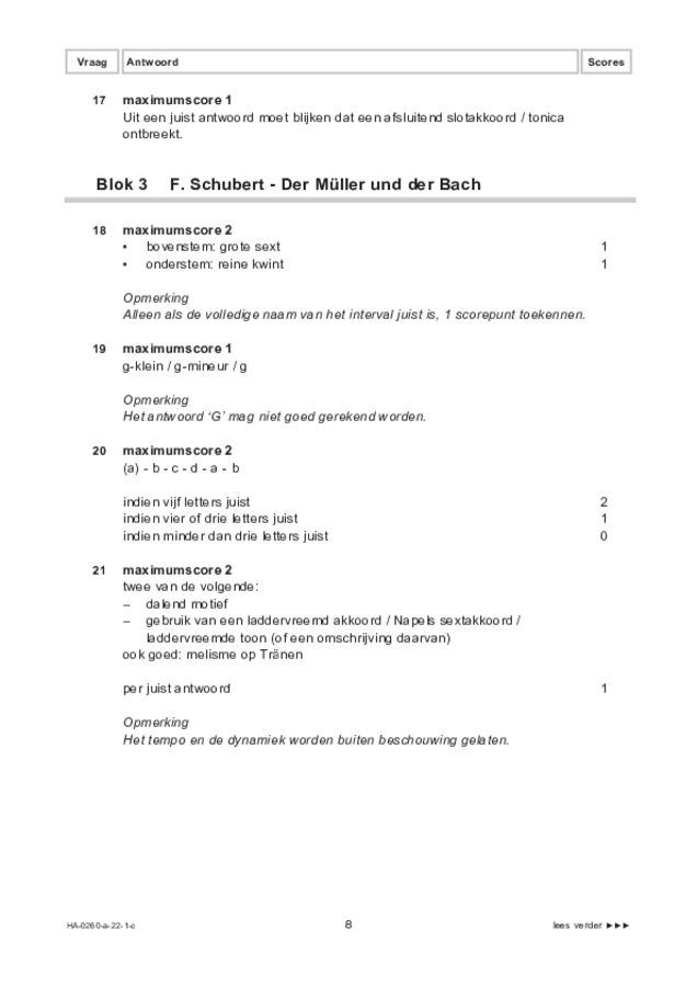 Correctievoorschrift examen HAVO muziek 2022, tijdvak 1. Pagina 8