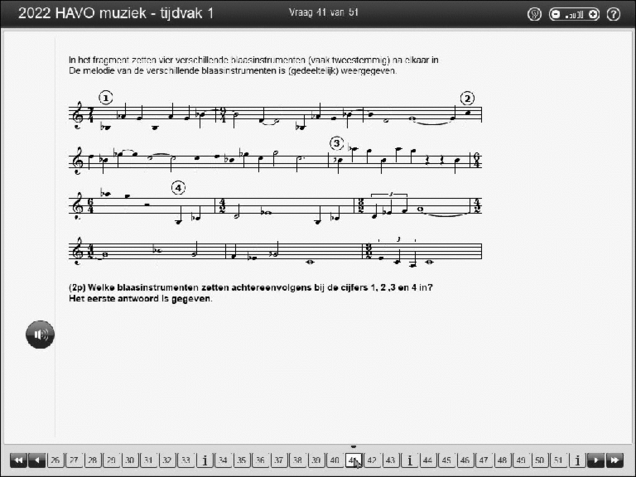 Opgaven examen HAVO muziek 2022, tijdvak 1. Pagina 48