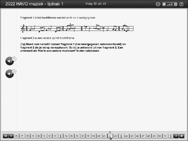 Opgaven examen HAVO muziek 2022, tijdvak 1. Pagina 49