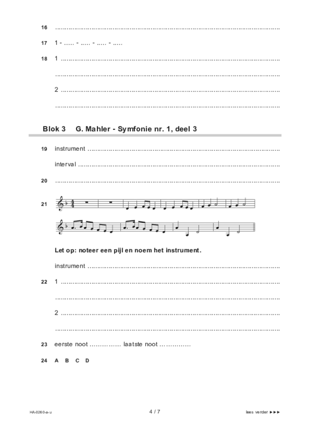 Uitwerkbijlage examen HAVO muziek 2022, tijdvak 2. Pagina 4