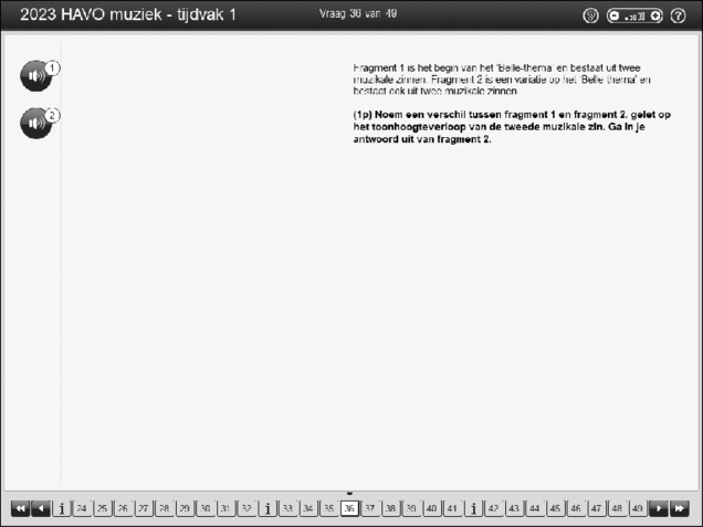 Opgaven examen HAVO muziek 2023, tijdvak 1. Pagina 43