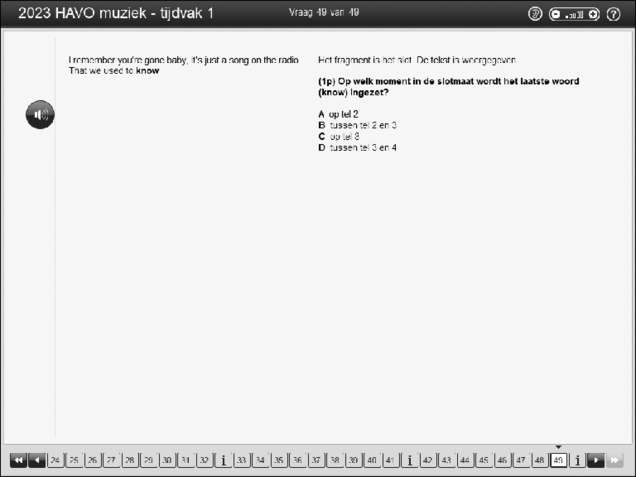 Opgaven examen HAVO muziek 2023, tijdvak 1. Pagina 57