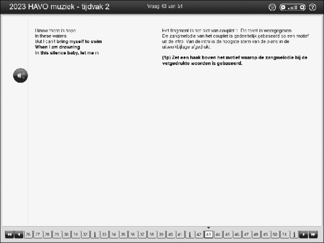 Opgaven examen HAVO muziek 2023, tijdvak 2. Pagina 51