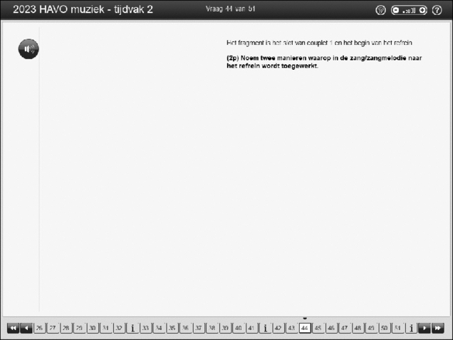 Opgaven examen HAVO muziek 2023, tijdvak 2. Pagina 52