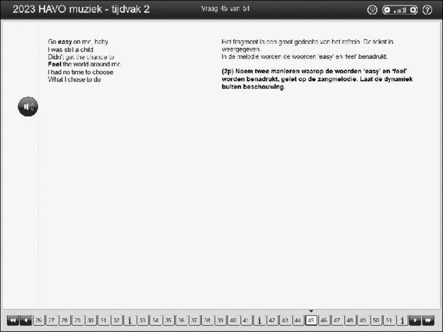 Opgaven examen HAVO muziek 2023, tijdvak 2. Pagina 53