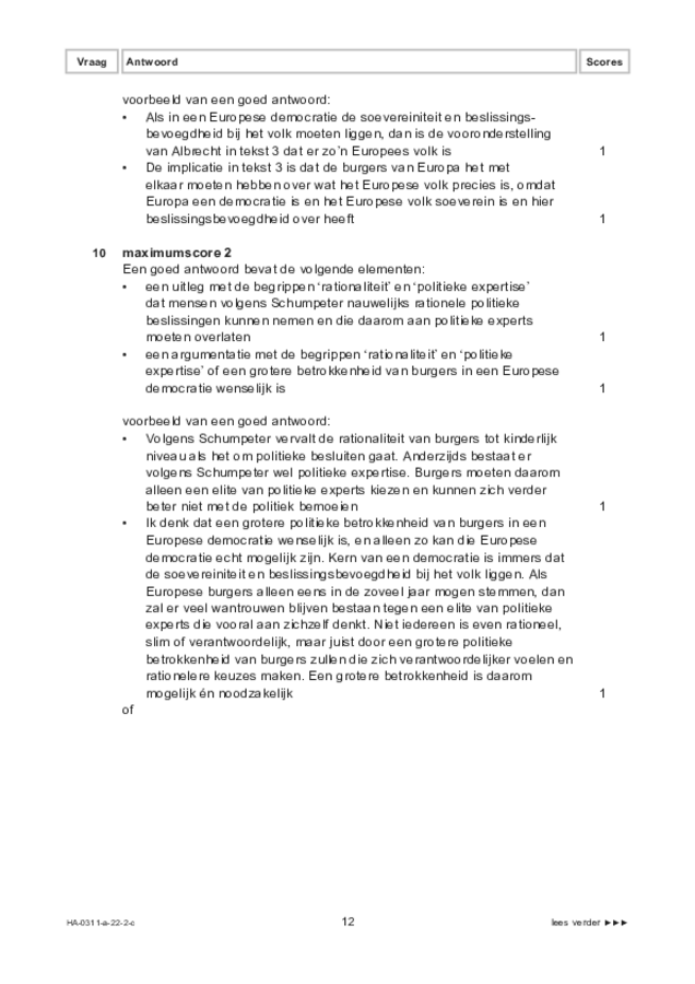 Correctievoorschrift examen HAVO filosofie 2022, tijdvak 2. Pagina 12