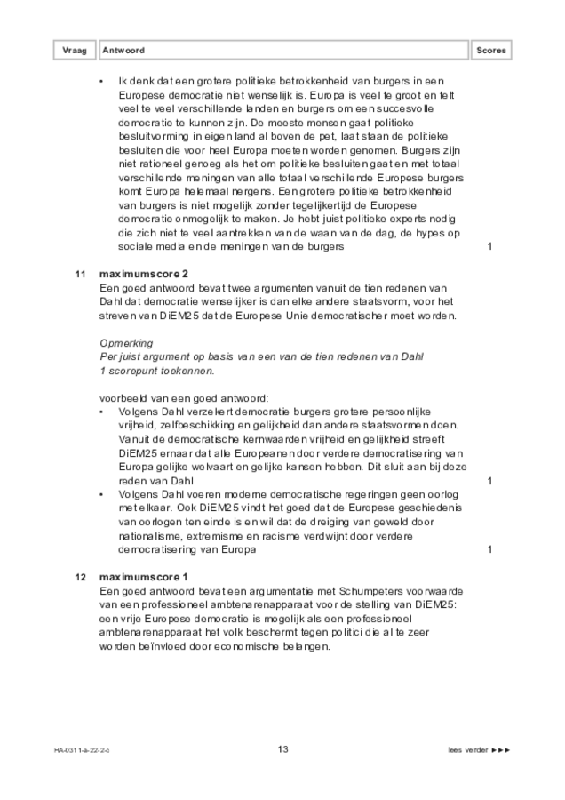 Correctievoorschrift examen HAVO filosofie 2022, tijdvak 2. Pagina 13