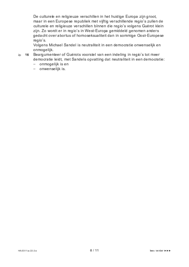Opgaven examen HAVO filosofie 2022, tijdvak 2. Pagina 8