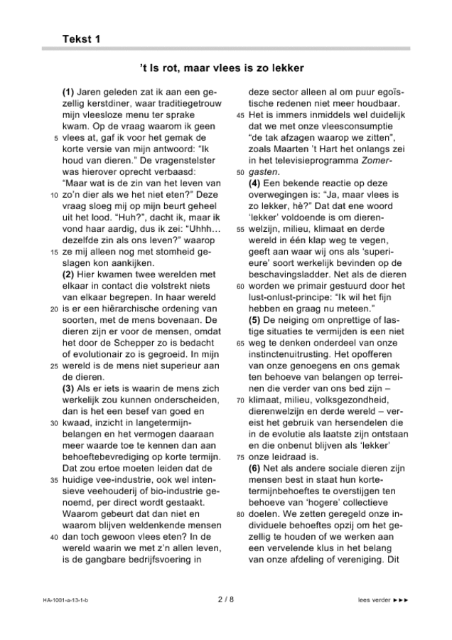Bijlage examen HAVO Nederlands 2013, tijdvak 1. Pagina 2