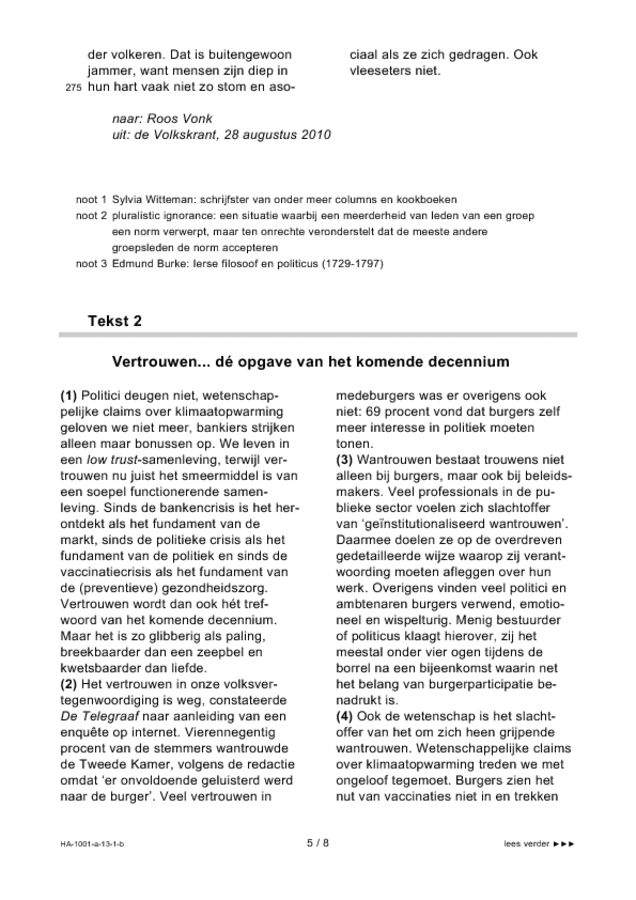 Bijlage examen HAVO Nederlands 2013, tijdvak 1. Pagina 5
