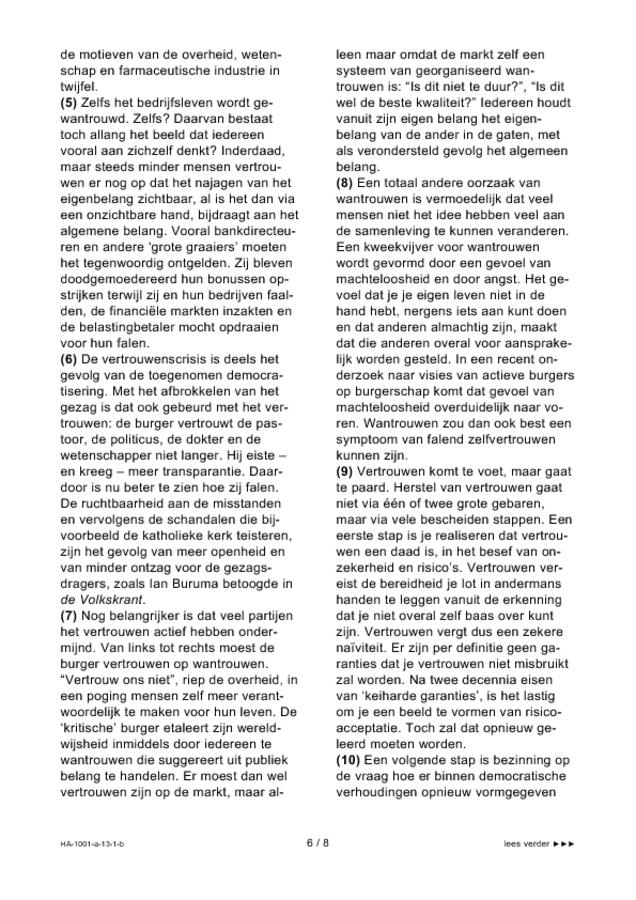 Bijlage examen HAVO Nederlands 2013, tijdvak 1. Pagina 6