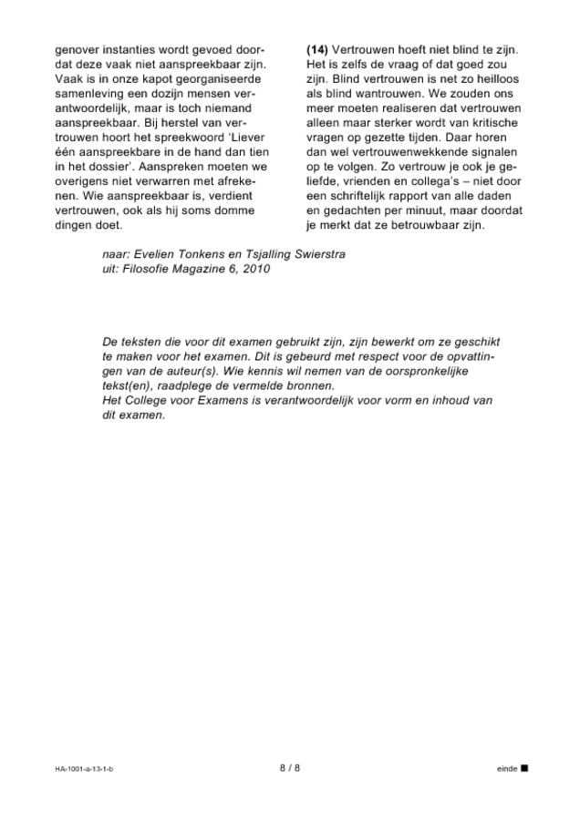 Bijlage examen HAVO Nederlands 2013, tijdvak 1. Pagina 8