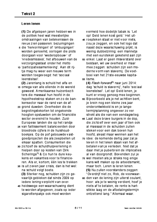 Bijlage examen HAVO Nederlands 2018, tijdvak 1. Pagina 6