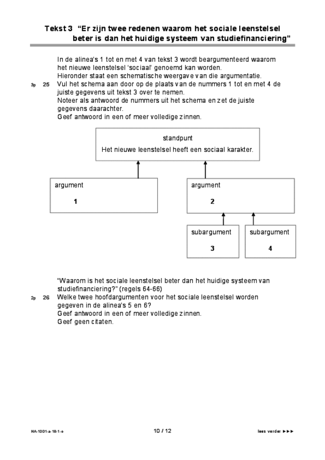 Opgaven examen HAVO Nederlands 2018, tijdvak 1. Pagina 10