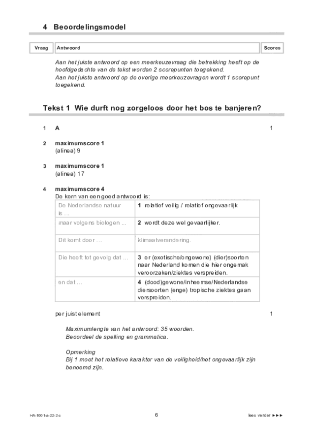 Correctievoorschrift examen HAVO Nederlands 2022, tijdvak 2. Pagina 6