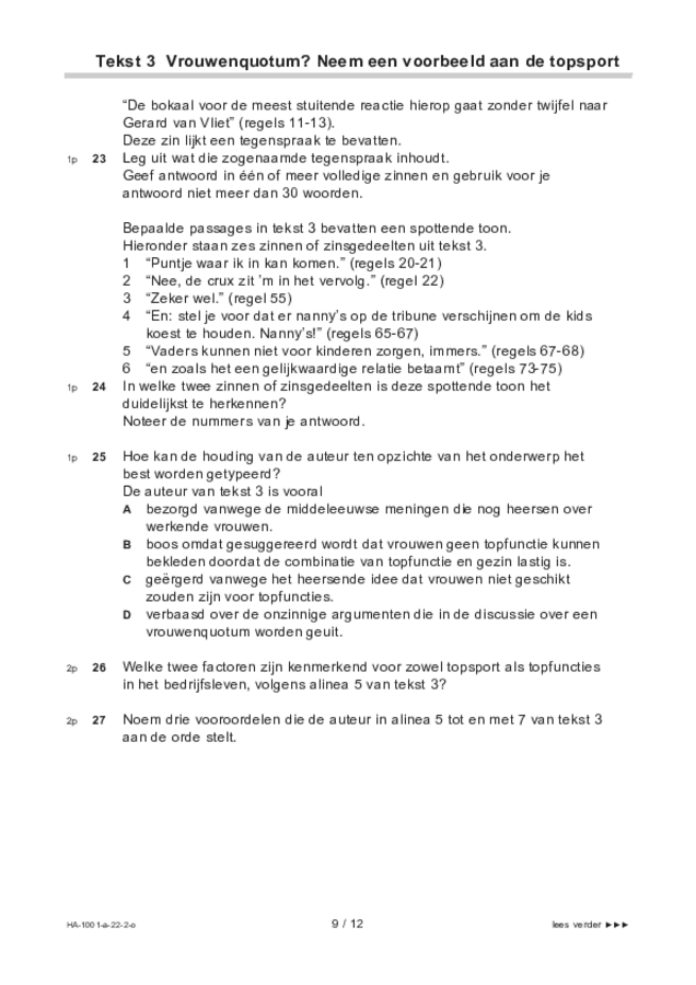 Opgaven examen HAVO Nederlands 2022, tijdvak 2. Pagina 9