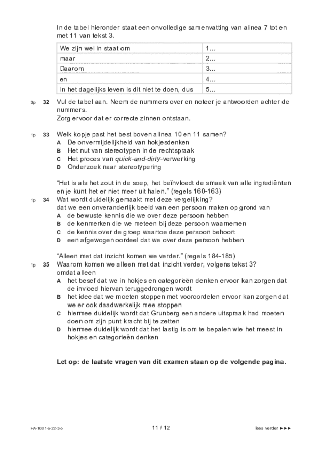 Opgaven examen HAVO Nederlands 2022, tijdvak 3. Pagina 11