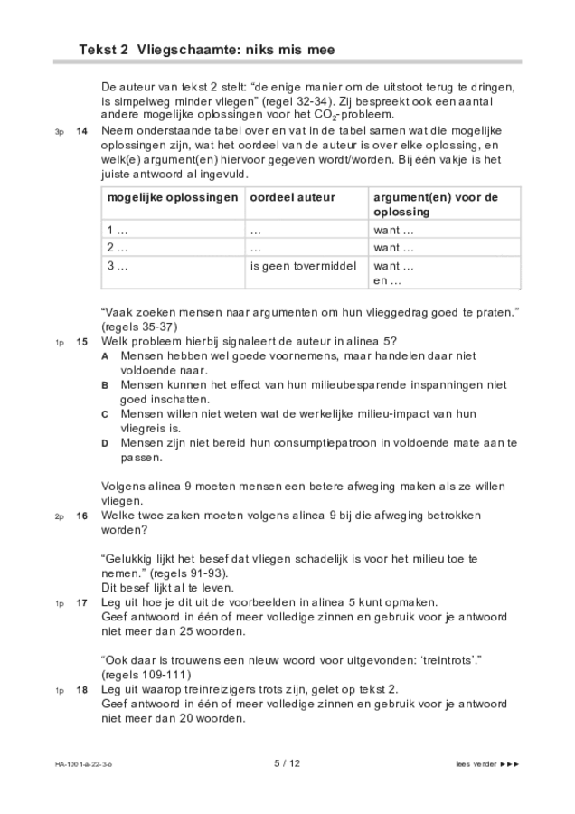 Opgaven examen HAVO Nederlands 2022, tijdvak 3. Pagina 5