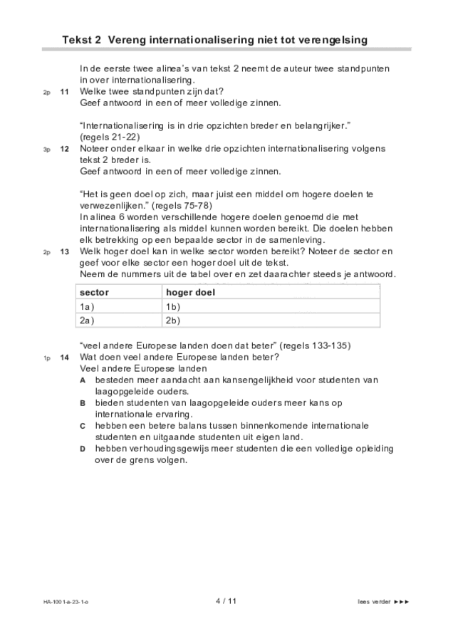 Opgaven examen HAVO Nederlands 2023, tijdvak 1. Pagina 4