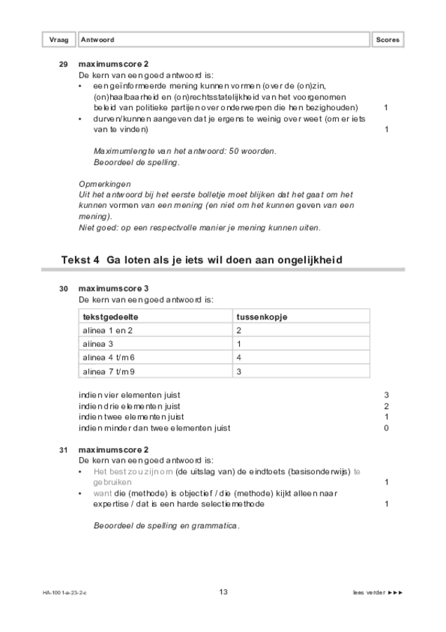 Correctievoorschrift examen HAVO Nederlands 2023, tijdvak 2. Pagina 13