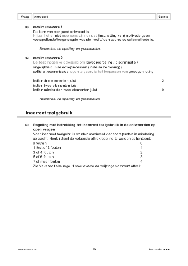 Correctievoorschrift examen HAVO Nederlands 2023, tijdvak 2. Pagina 15