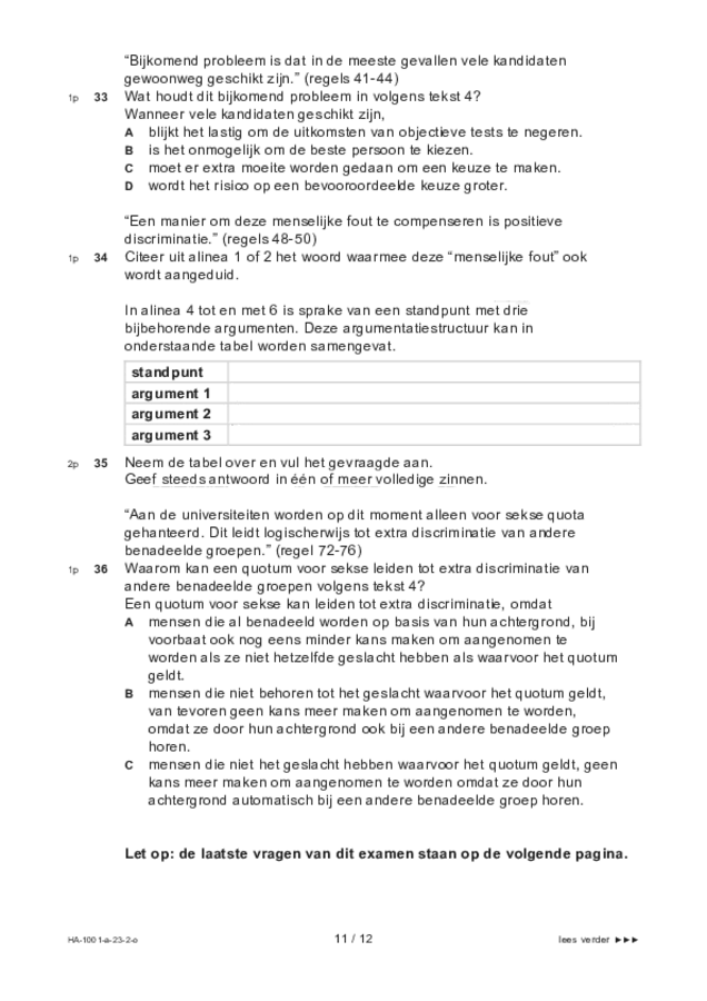 Opgaven examen HAVO Nederlands 2023, tijdvak 2. Pagina 11