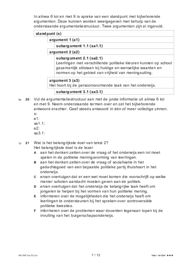 Opgaven examen HAVO Nederlands 2023, tijdvak 2. Pagina 7