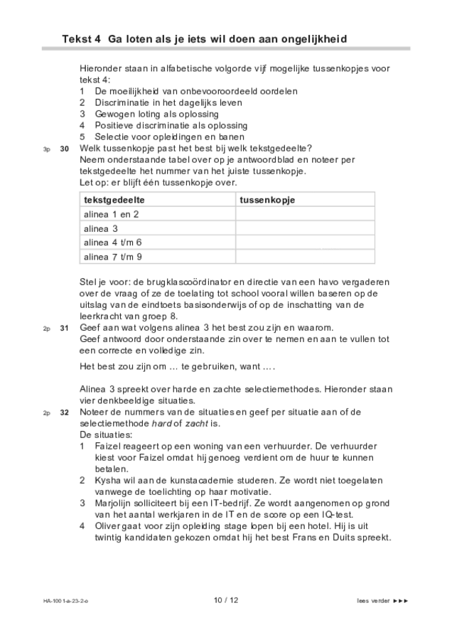 Opgaven examen HAVO Nederlands 2023, tijdvak 2. Pagina 10