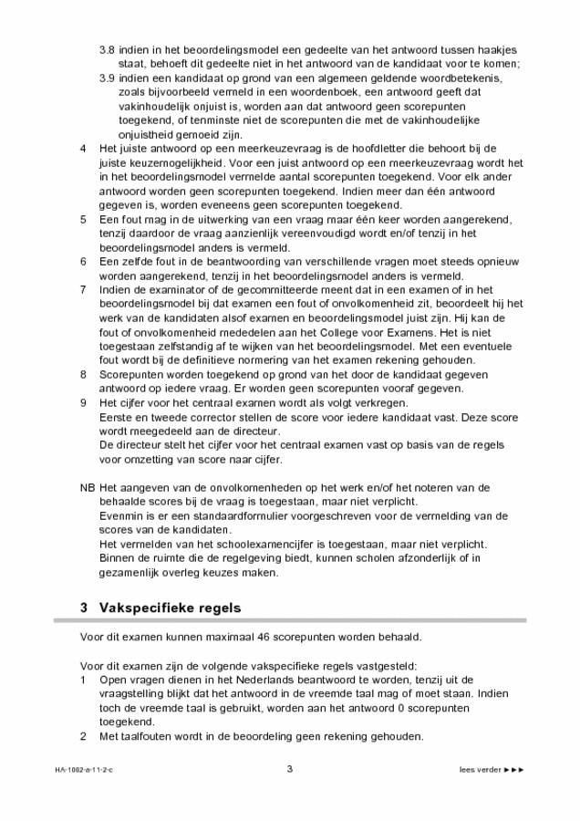 Correctievoorschrift examen HAVO Engels 2011, tijdvak 2. Pagina 3