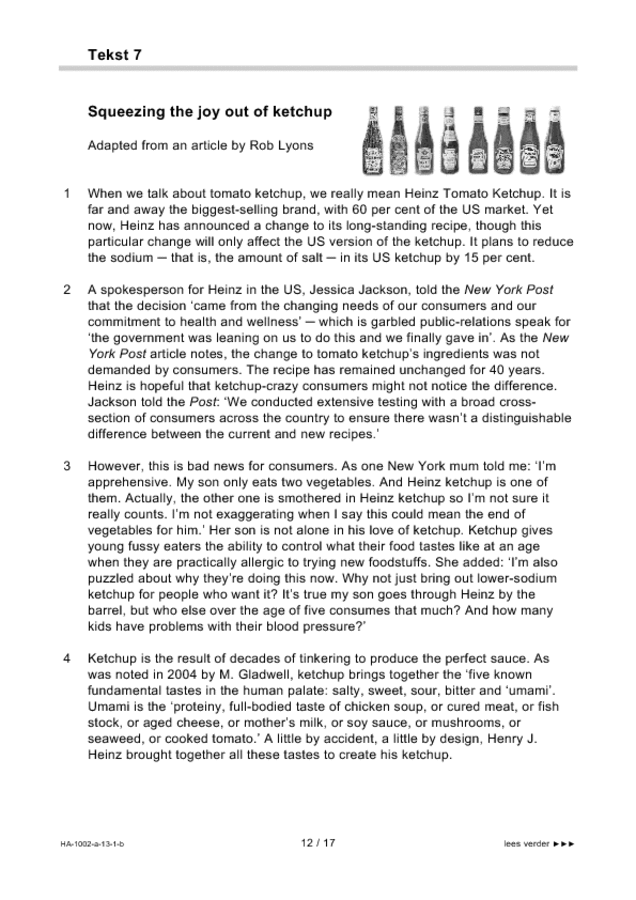 Bijlage examen HAVO Engels 2013, tijdvak 1. Pagina 12