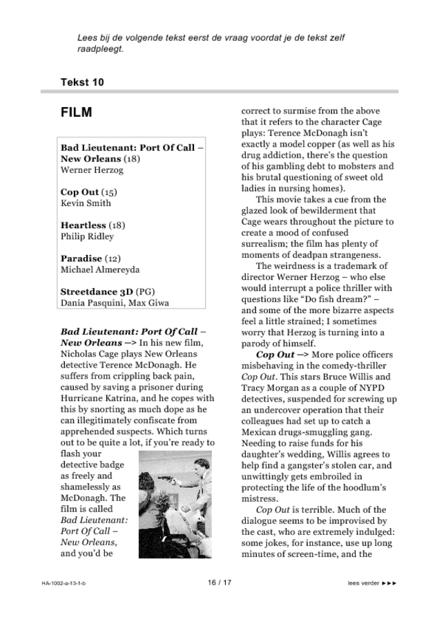 Bijlage examen HAVO Engels 2013, tijdvak 1. Pagina 16