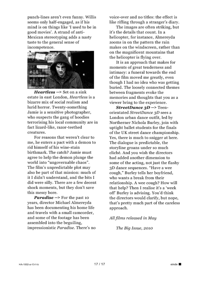 Bijlage examen HAVO Engels 2013, tijdvak 1. Pagina 17