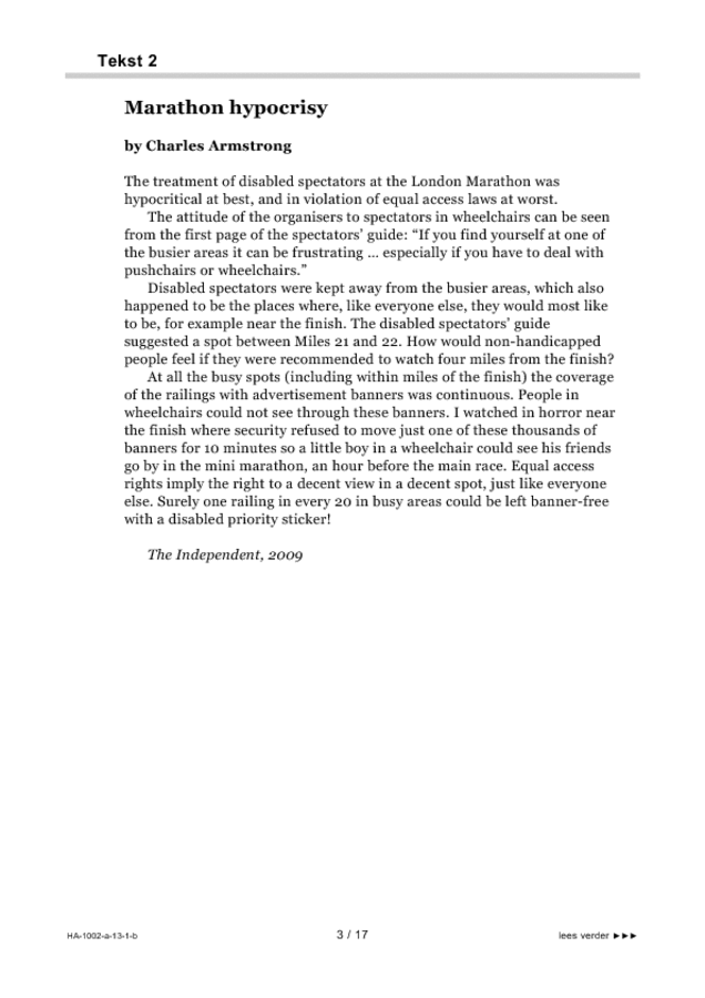 Bijlage examen HAVO Engels 2013, tijdvak 1. Pagina 3