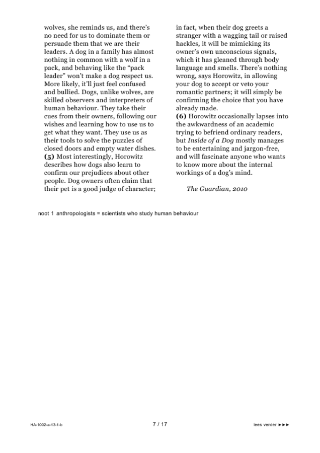 Bijlage examen HAVO Engels 2013, tijdvak 1. Pagina 7