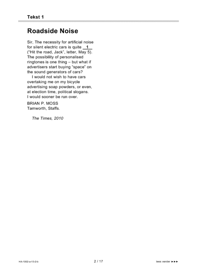Bijlage examen HAVO Engels 2013, tijdvak 2. Pagina 2