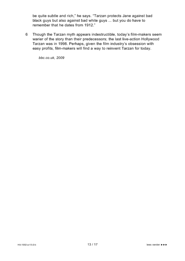 Bijlage examen HAVO Engels 2013, tijdvak 2. Pagina 13