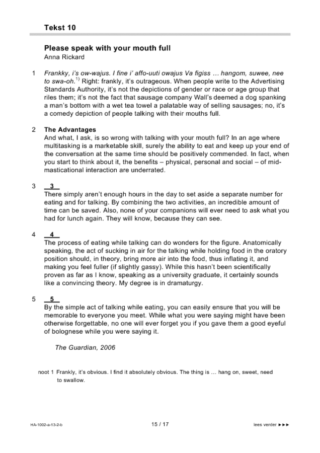 Bijlage examen HAVO Engels 2013, tijdvak 2. Pagina 15