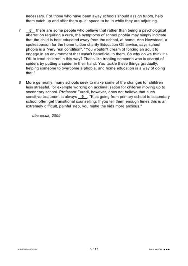 Bijlage examen HAVO Engels 2013, tijdvak 2. Pagina 5